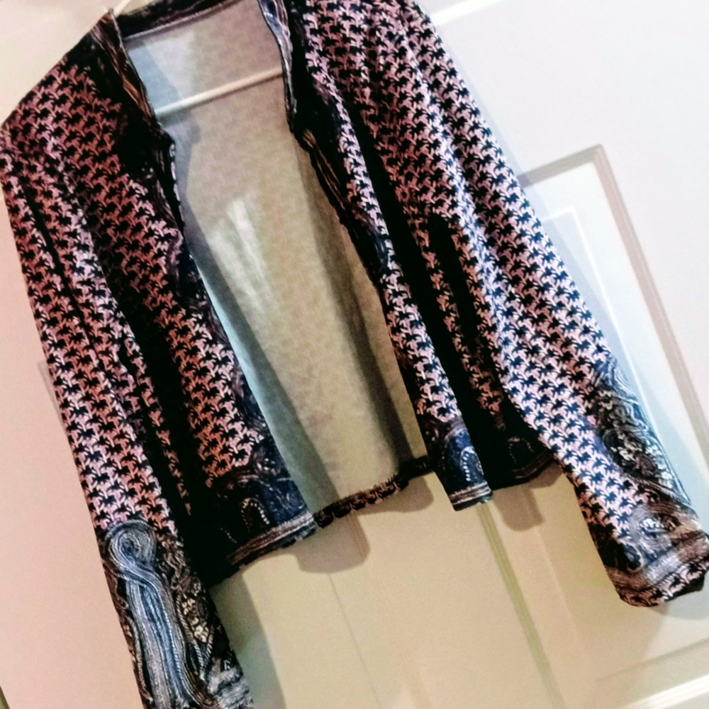 INC International Concepts Black and White Patterned Blazer